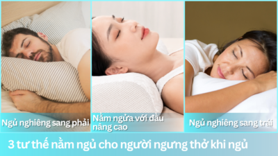 3 tư thế nằm ngủ cho người ngưng thở khi ngủ